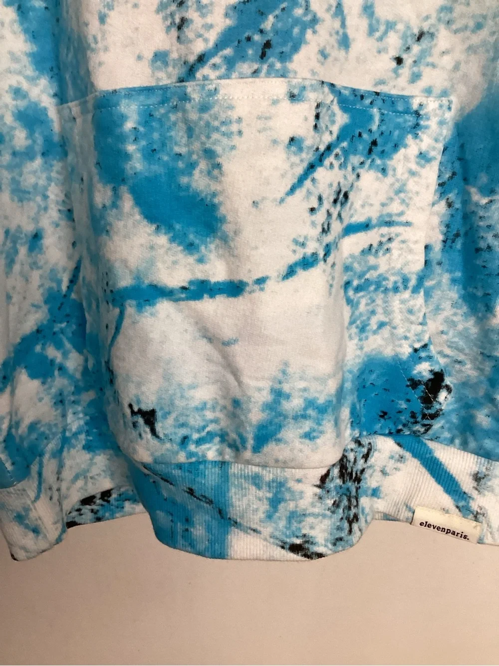 Eleven Paris Blue & Black Tie-Dye Graphic Pullover Sweatshirt & Short Set 12 y o